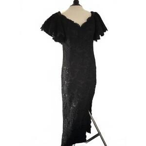 Elegant Black Lace Dress by Rose Taft